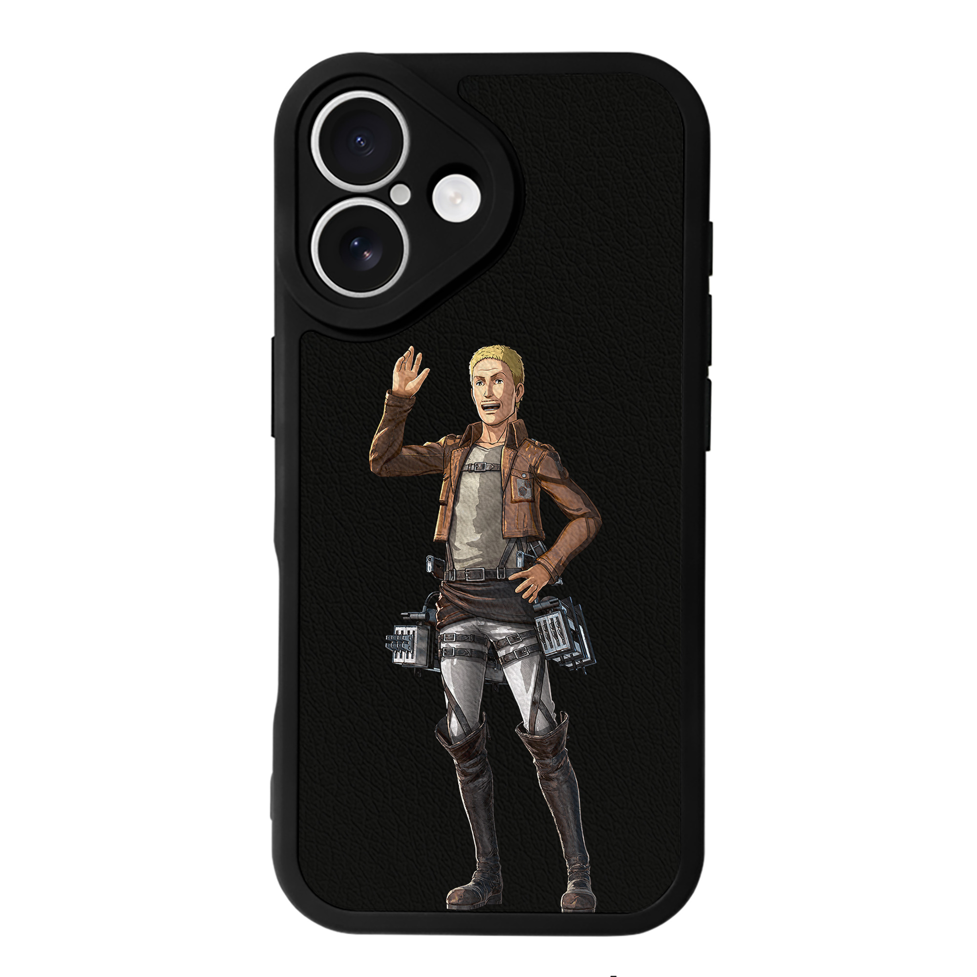 （画像用） 進撃の巨人 ハンネス Attack on Titan Hannes 【iPhone 16シリーズ対応】シリコンスマホケース（レザー調） 材質：シリコン